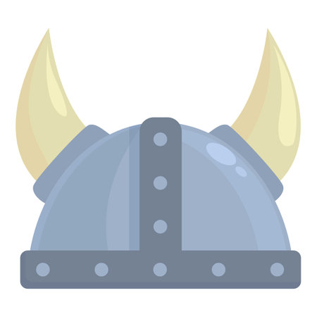 Iceland warrior helmet icon cartoon vector. Travel map. Ocean islandのイラスト素材