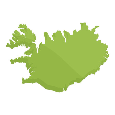 Iceland landmark icon cartoon vector. Map travel. Ocean glacierのイラスト素材