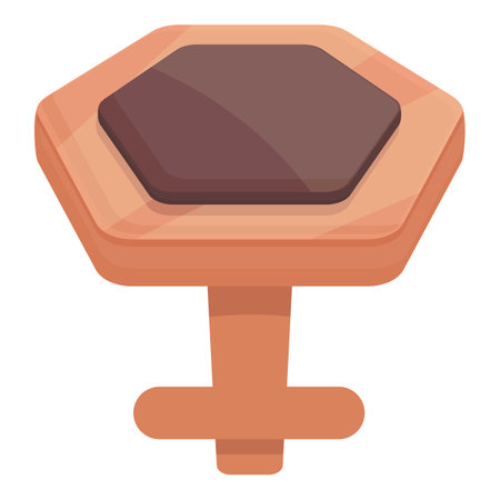 Bronze cufflink icon cartoon vector. Fashion luxury. Silver styleのイラスト素材