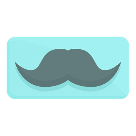 Gender party mustache emblem icon cartoon vector. Shower baby. Reveal loveのイラスト素材