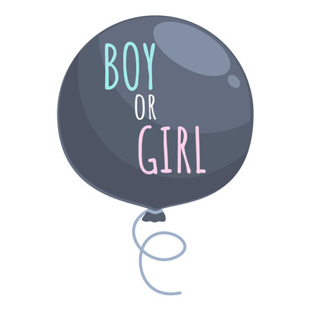 Boy or girl balloon icon cartoon vector. Gender party. Shower loveのイラスト素材