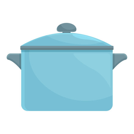 Saucepan icon cartoon vector. Cooking pot. Home dinnerのイラスト素材
