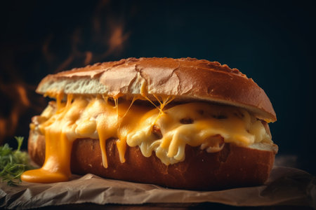 Sandwich cheese food. Breadfood. Generate AIの素材