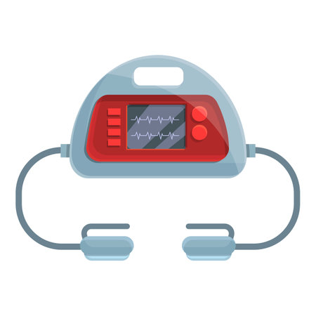 Breath defibrillator icon. Cartoon of Breath defibrillator icon for web design isolated on white backgroundの写真素材