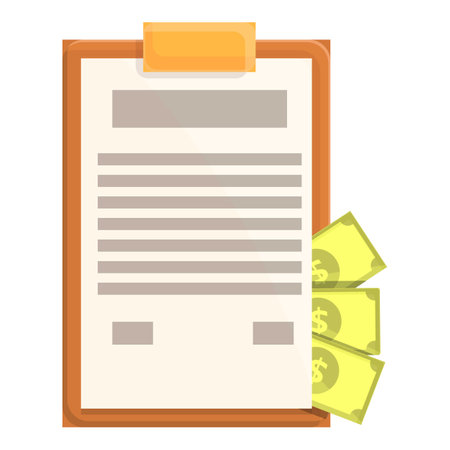 Clipboard anti-money laundry icon. Cartoon of Clipboard anti-money laundry icon for web design isolated on white backgroundの写真素材