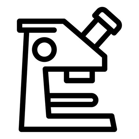 Laboratory microscope icon. Outline laboratory microscope icon for web design isolated on white backgroundの写真素材