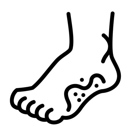 Foot frostbite icon. Outline foot frostbite icon for web design isolated on white backgroundの写真素材