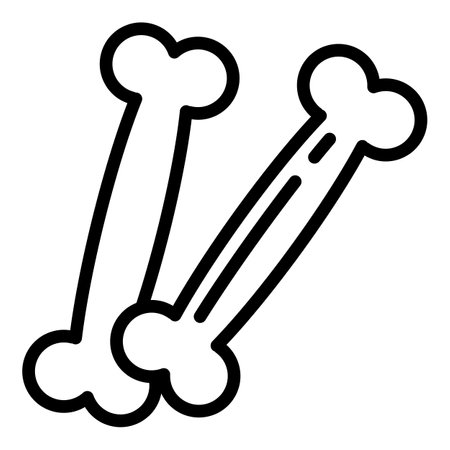 Pet dog bone icon. Outline pet dog bone icon for web design isolated on white backgroundの写真素材
