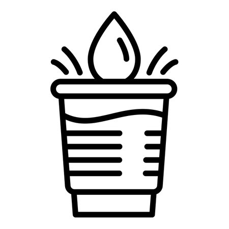 Fresh water glass icon. Outline fresh water glass icon for web design isolated on white backgroundの写真素材