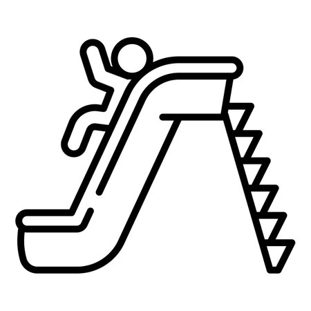 Kid plastic slide icon. Outline kid plastic slide icon for web design isolated on white backgroundの写真素材