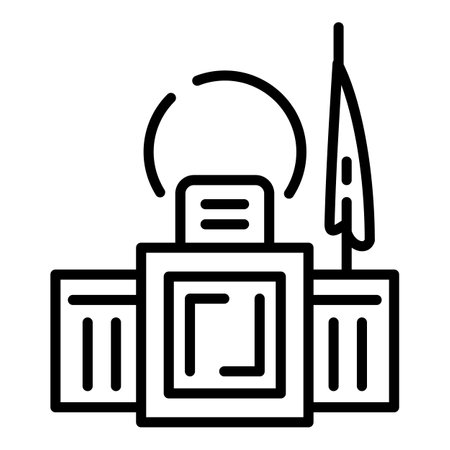 Courthouse tribune icon. Outline courthouse tribune icon for web design isolated on white backgroundの写真素材