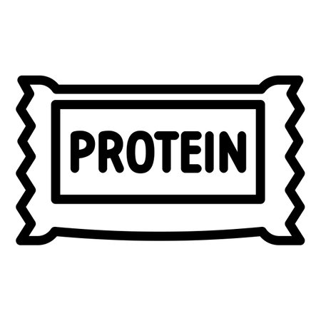 Protein bar icon. Outline Protein bar icon for web design isolated on white backgroundの写真素材