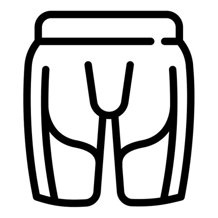 Cycling shorts icon. Outline Cycling shorts icon for web design isolated on white backgroundの写真素材