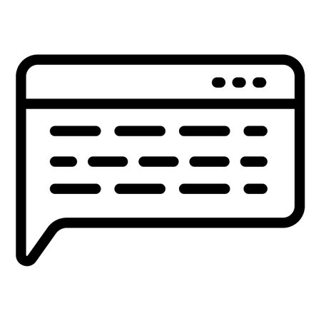 Computer chatbot icon. Outline Computer chatbot icon for web design isolated on white backgroundの写真素材