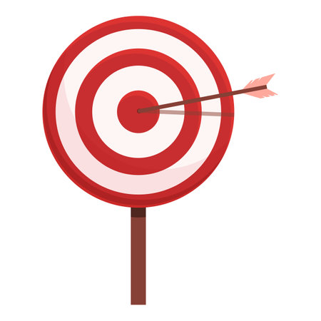 Arrow target icon cartoon . Archery bullseye. Goal aim shotの写真素材