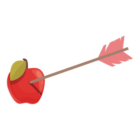 Apple arrow target icon cartoon . Archery bow. Aim successの写真素材
