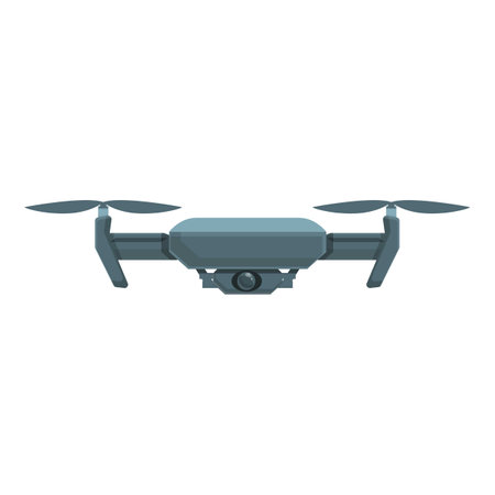 Children drone icon cartoon . Aerial camera. Photo copterの写真素材