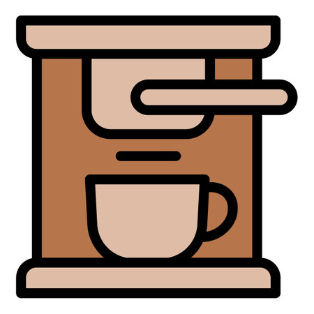 Office coffee machine icon outline . Cafe drink. Staff cupの写真素材