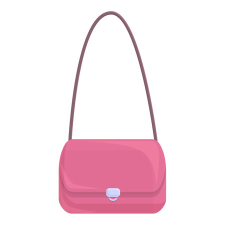 Pink woman bag icon cartoon . Fashion handbag. Female beautyの写真素材
