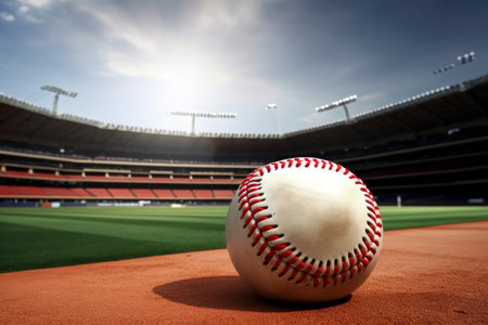 Baseball ball arena. team crowd. Generate AIの素材