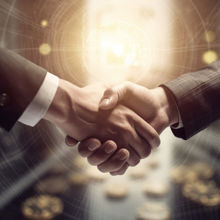 business trust handshake. business team. Generate AIの素材