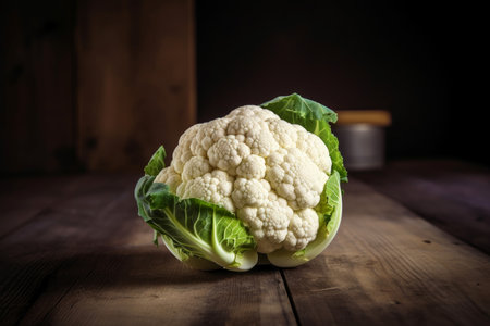 Fresh cabbage cauliflower. green food. Generate AIの素材