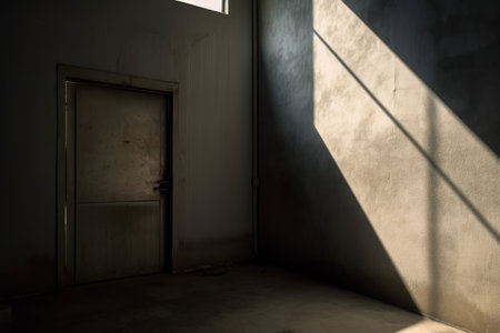 Jail industrial door. old iron prison. Generate AIの素材