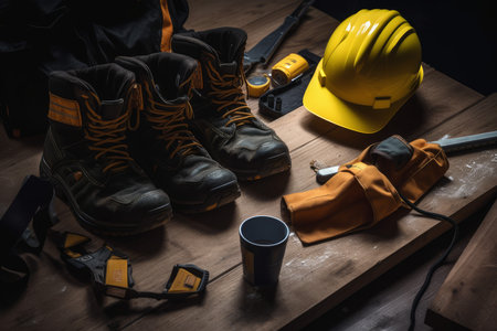 Work safety new equipment. mask kit. Generate AIの素材