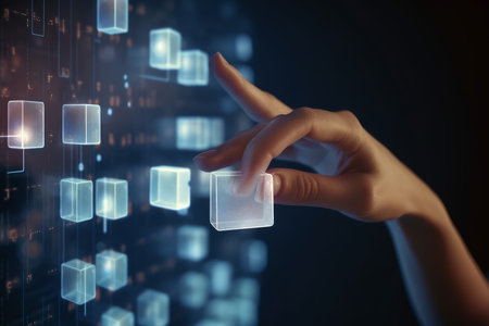 Innovation creativity touch. system interface. Generate AIの素材