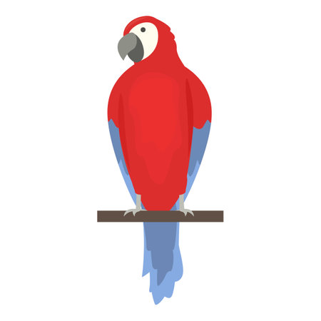 Zoo parrot icon cartoon vector. Macaw bird. Jungle cuteのイラスト素材