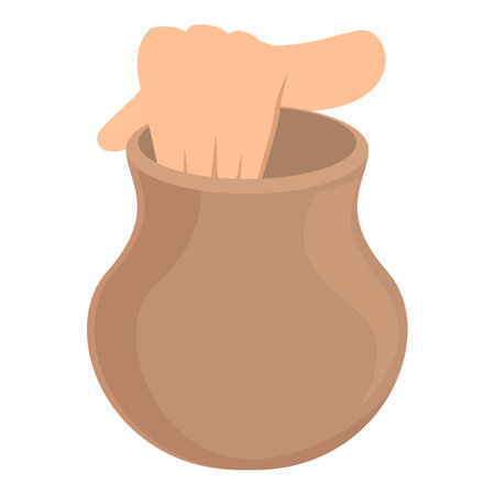 Workshop icon cartoon vector. Art clay. Studio potterのイラスト素材