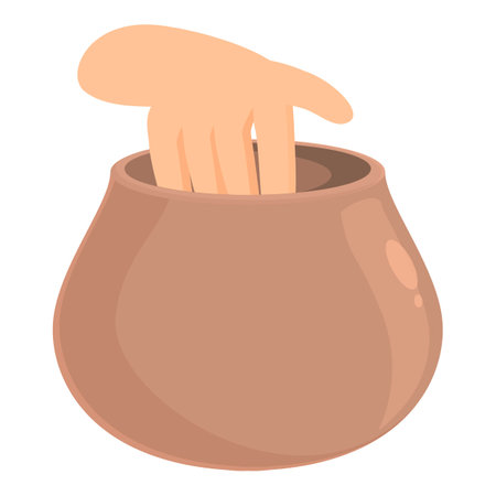 Studio pot icon cartoon vector. Art workshop. Jug potterのイラスト素材