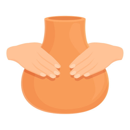 Love pottery icon cartoon vector. Art workshop day. Studio potterのイラスト素材