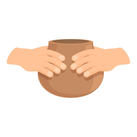Creative pottery icon cartoon vector. Art workshop. Studio potterのイラスト素材