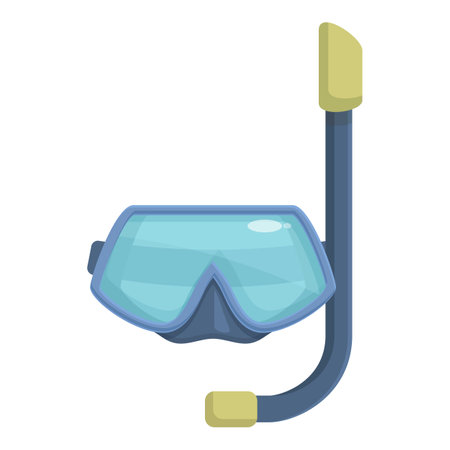 Water mask icon cartoon vector. Scuba dive. Swim summerのイラスト素材