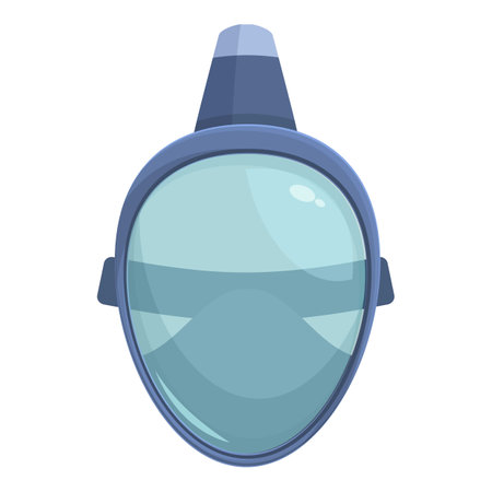 All face dive mask icon cartoon vector. Scuba swim. Summer waterのイラスト素材
