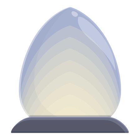 Crystal nightlight icon cartoon vector. House table. Room lampのイラスト素材