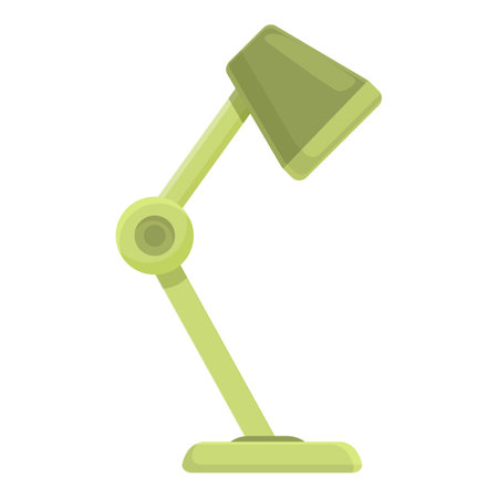 Green desktop lamp icon cartoon vector. House design. Room decorationのイラスト素材