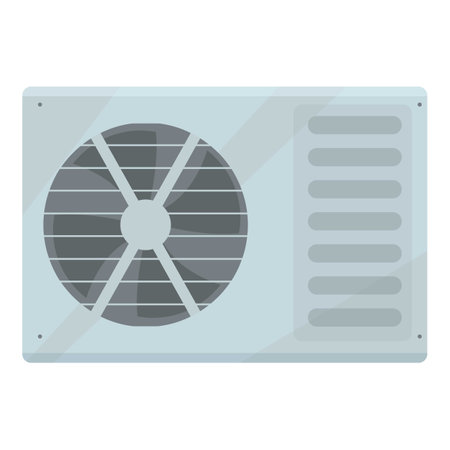 Outdoor air conditioner icon cartoon vector. Repair house. Service manのイラスト素材