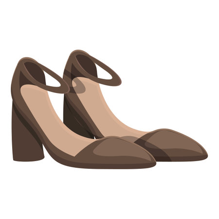 Elegant high heels shoes icon cartoon vector. Female fashion. Classic danceのイラスト素材