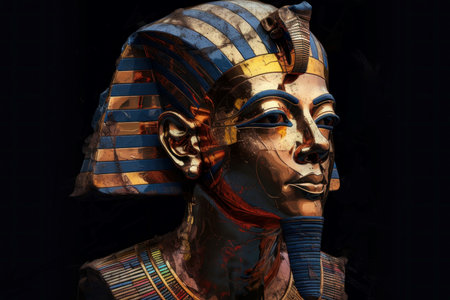 Egyptian king head. ancient culture. fictional person. Generate AIの素材