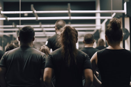 back view people gym. person fit. Generate AIの素材