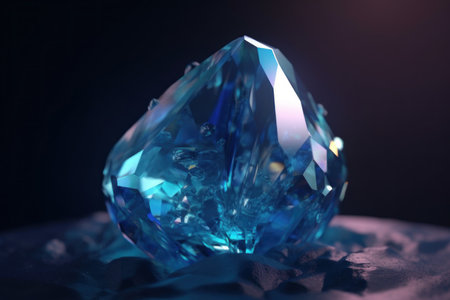 Blue crystal stone. rock gem nature. Generate AIの素材