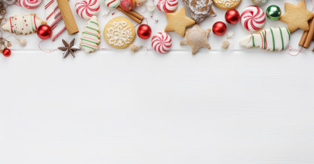 background with christmas winter. Present decor. Generate AIの素材