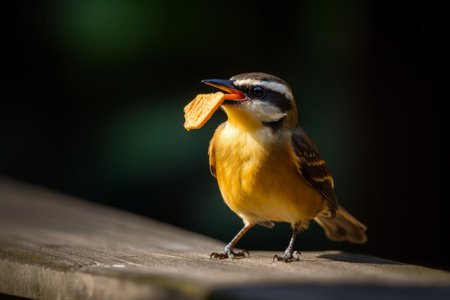 Bird take cracker. wild nature beak. Generate AIの素材