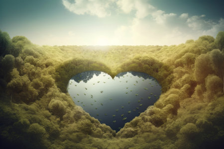 Love nature planet. forest protection. Generate AIの素材