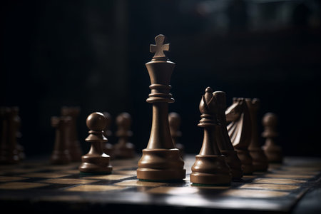 Chess figure game play. strategy board. Generate AIの素材
