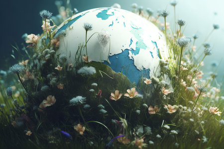 planet earth day. planet concept. Generate AIの素材