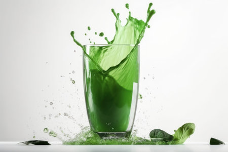 Splash green juice organic. drink liquid. Generate AIの素材