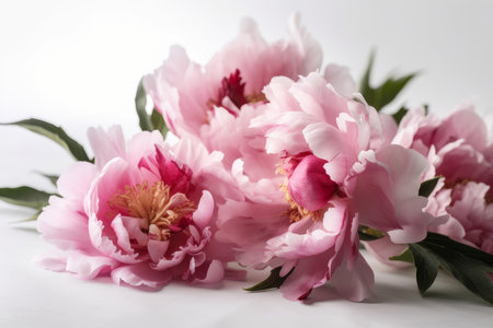 Pink peony flower gift. natural blossom. Generate AIの素材
